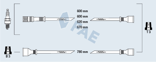 JGO CABLES DE BUJIAS 83370